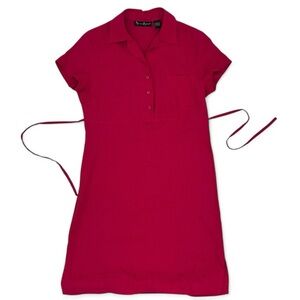 Mercer & Madison 100% Linen Shirt Dress – Hot Pink – Size 12